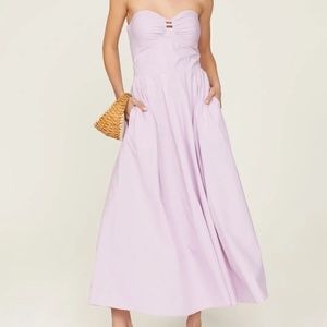 Elegant Lavender Midi Dress